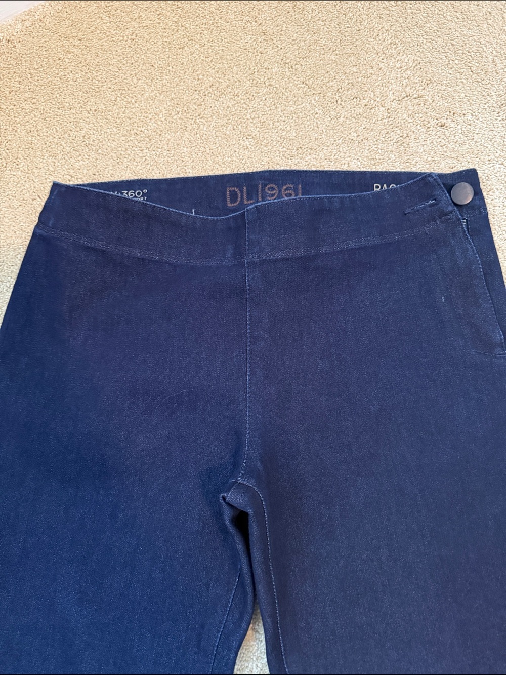 DL1961 Navy Pull-On Stretch Denim Leggings